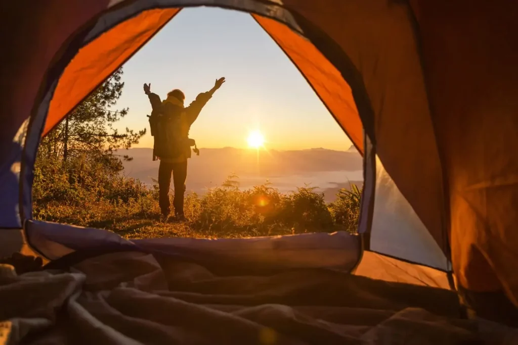 ruta para acampar